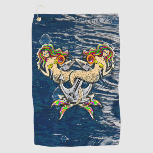 Serviette De Golf Mermaids - Design nautique pour les amoureux des o