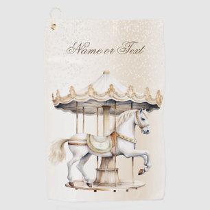 Serviette De Golf Merry Go Round Circus Carnival Belle mignonne