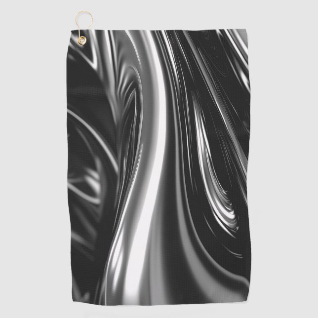 Serviette De Golf Métal argenté fluide  (Devant)