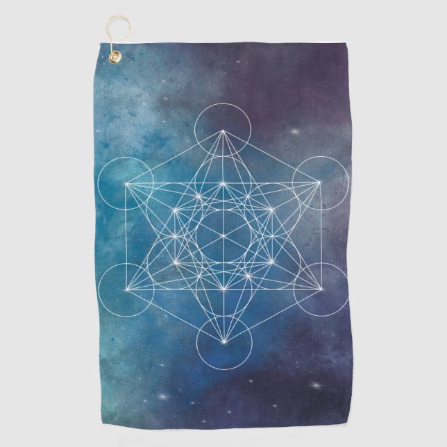 Serviette De Golf Metatron, chakra,zen,sacred geometric, angel (Devant)