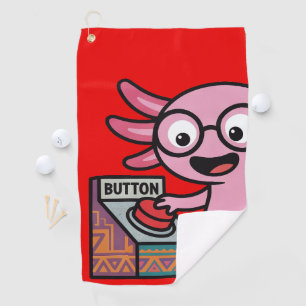Serviette De Golf Mignon Je me pose des questions de axolotl aztèque
