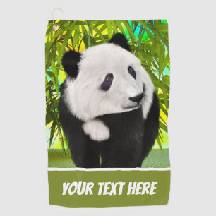 Serviette De Golf Mignon ours panda kawaii amoureux des animaux cade