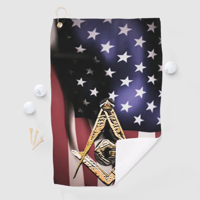 Serviette De Golf Mineurs maçonniques (YellowSwish)États-Unis (En situation)