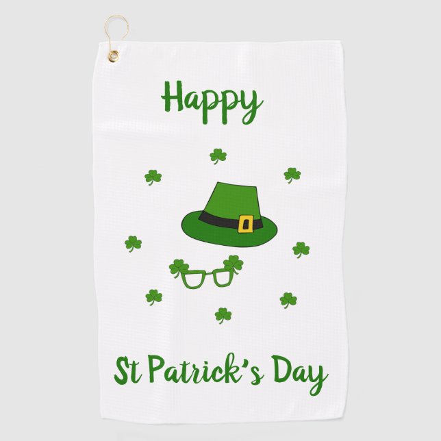 Serviette De Golf Mini Mignonne Bonne St Patrick Joyeuse Journée (Devant)