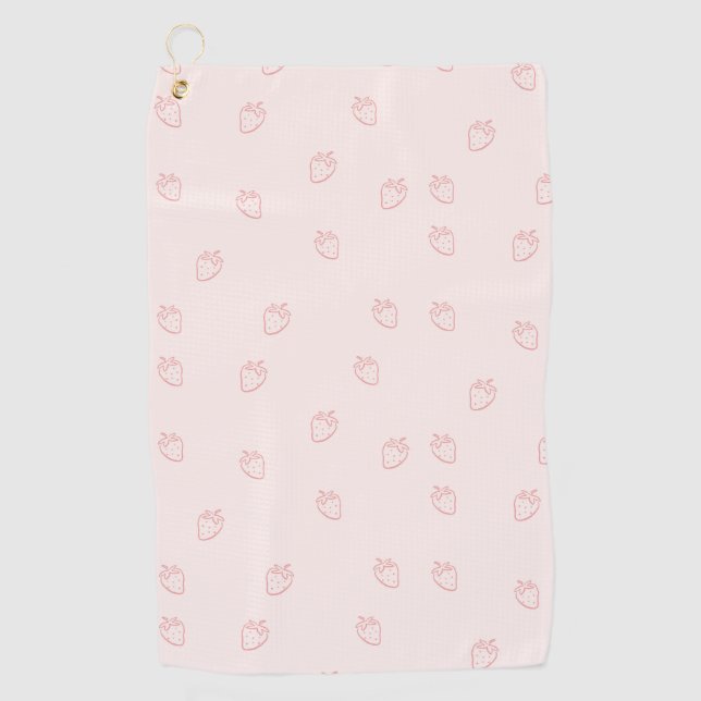 Serviette De Golf Minimalisme de la Fraise (Devant)