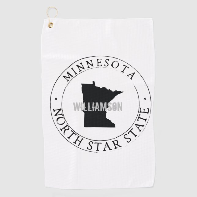 Serviette De Golf Minnesota Golf Towel State Personnalisé (Devant)