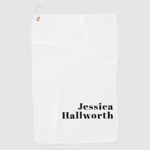 Serviette De Golf Modèle d'entreprise ou de nom minimaliste moderne