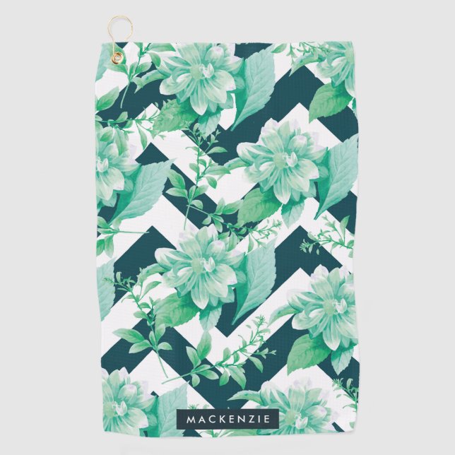 Serviette De Golf Modèle floral mou (Devant)