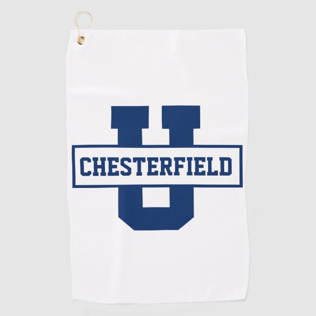 Serviette De Golf Modèle monogramme de l'équipe sportive personnalis (Devant)