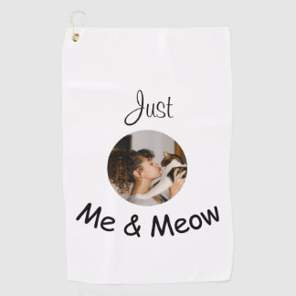 Serviette De Golf Modèle photo personnalisé "Just Me and Meow" -