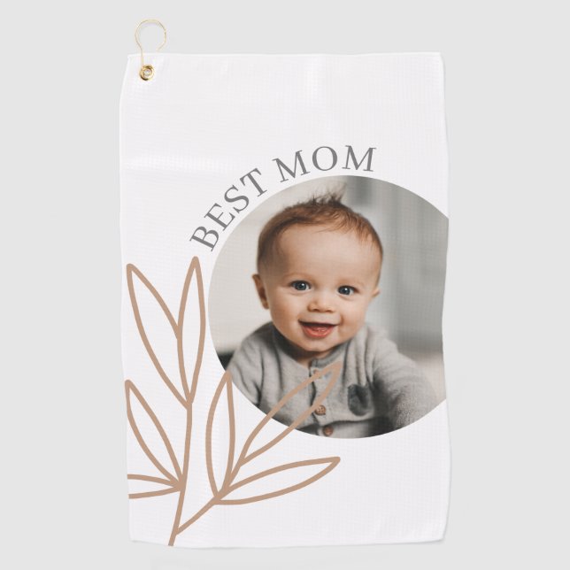 Serviette De Golf Modern Best Mother's Day Photo Golf Towel (Devant)
