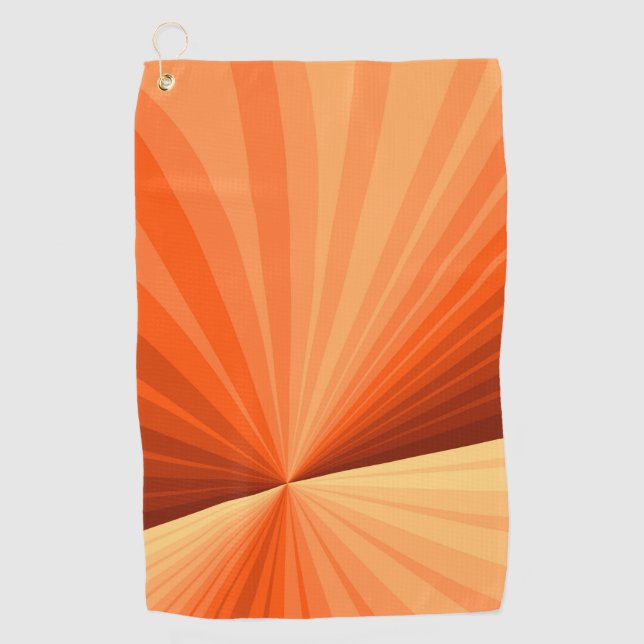 Serviette De Golf Moderne Abstrait Orange Rouge Vanille Graphique Fr (Devant)