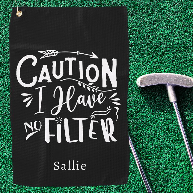 Serviette De Golf Moderne Pro Golfer Monogramme (Créateur téléchargé)