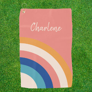 Serviette De Golf Moderne Retro Girly Pro Golfer