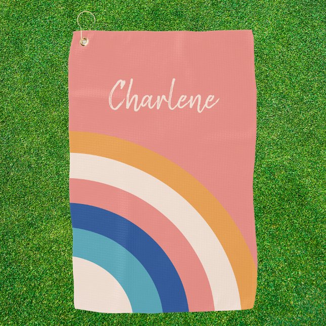 Serviette De Golf Moderne Retro Girly Pro Golfer (Créateur téléchargé)