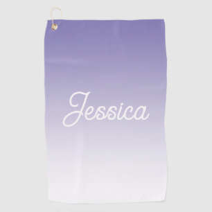Serviette De Golf (Modifiable) Ombre couleur violet clair et votre t