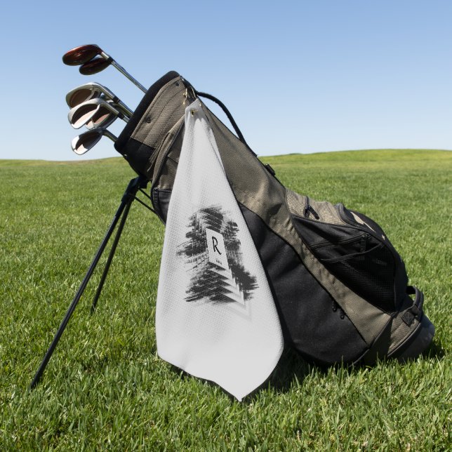 Serviette De Golf Modifier le nom initial, ajouter (supprimer), bros (Vert)