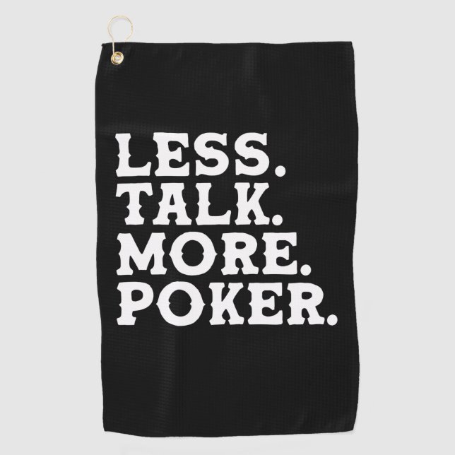 Serviette De Golf Moins de parler plus Poker (Devant)