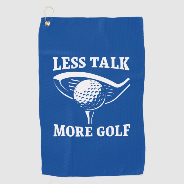 Serviette De Golf Moins Parlez Plus Golf (Devant)