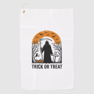 Serviette De Golf Moissonneur d'Halloween Trick Or Treat Vintage Épo