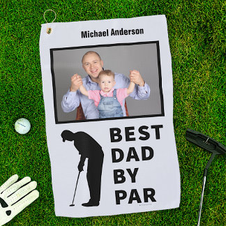 Serviette De Golf Mon Père De Golf Drôle Meilleur Papa Par Photo Per