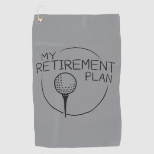 Serviette De Golf Mon plan de retraite dicton drôle golfeur golf