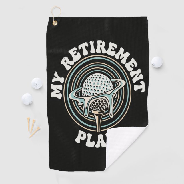 Serviette De Golf Mon Plan De Retraite Golfe Retraité Golfeur (En situation)