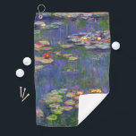 Serviette De Golf Monet Water Lilies Chef-d'oeuvre Peinture<br><div class="desc">Monet Water Lilies - Ce tableau Monet classique a été peint par Claude Monet en 1916. Il fait partie de sa célèbre collection de nénuphars où il peint dans son jardin à Giverney,  France. Un tableau de chef-d'oeuvre.</div>