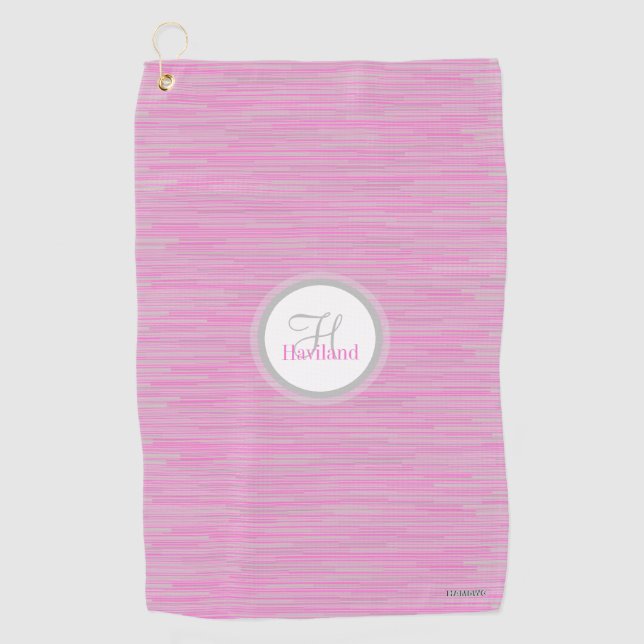Serviette de golf Monogram avec nom et initiale (Devant)