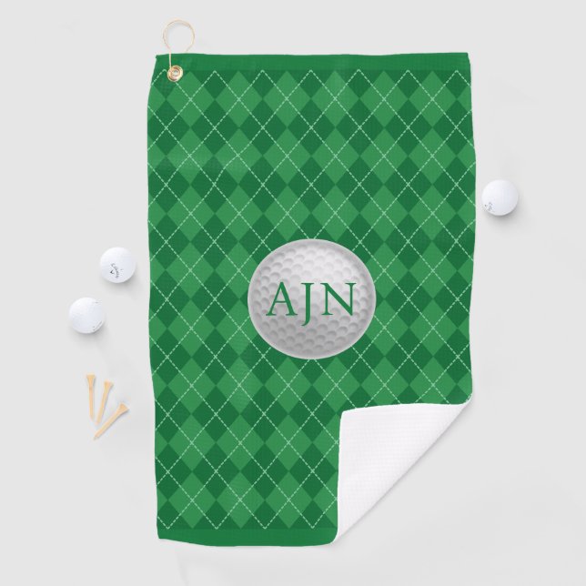 Serviette de golf monogrammé (En situation)