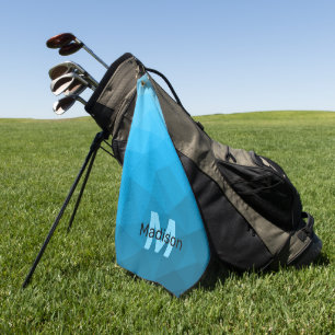 Serviette De Golf Monogramme à motif géométrique en maille dégradé c