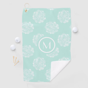 Serviette De Golf Monogramme   Bonheur des Plantes   Pastel Succulen