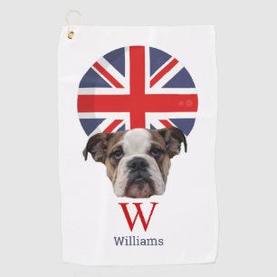 Serviette De Golf MONogramme BRITANNIQUE BULLDOG