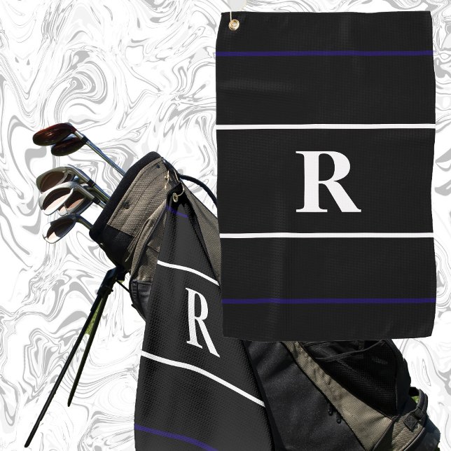 Serviette De Golf monogramme classique cadeau élégant pour golfeur (Créateur téléchargé)