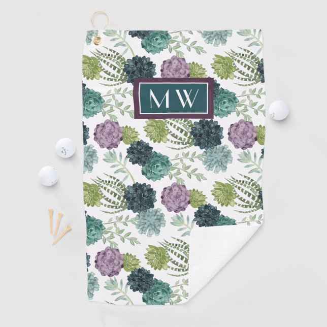 Serviette De Golf Monogramme | Collection Plante de bonheur Pa Succu (En situation)