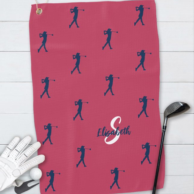 Serviette De Golf Monogramme de golfeur Initiales de nom Sports Mage (Créateur téléchargé)