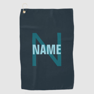 Serviette De Golf Monogramme de nom personnalisable simple en gras
