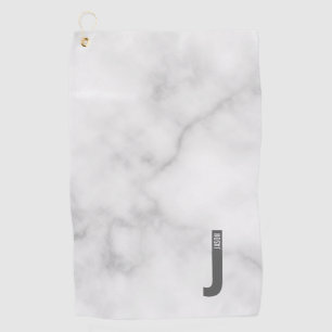 Serviette De Golf Monogramme et nom personnalisés gras modernes