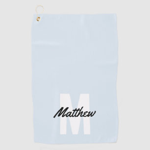 Serviette De Golf Monogramme Moderne Nom simple