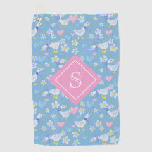 Monogramme Motif d'oies de pays vintage