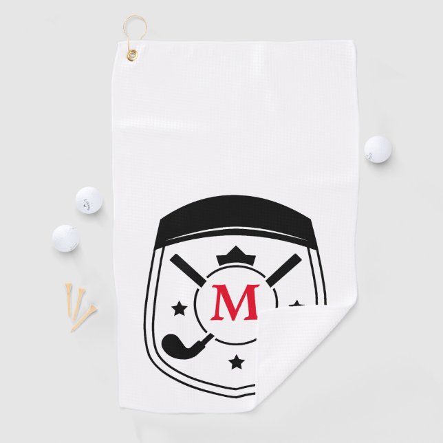 Serviette De Golf Monogramme personnalisé (En situation)