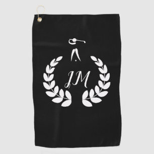 Serviette De Golf Monogramme personnalisé de clipart (images