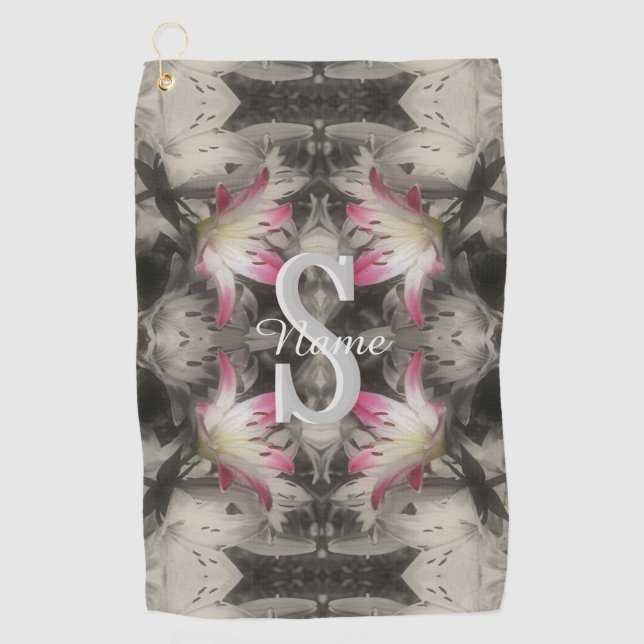 Serviette De Golf Monogramme personnalisé de vos initiales et nom su (Devant)