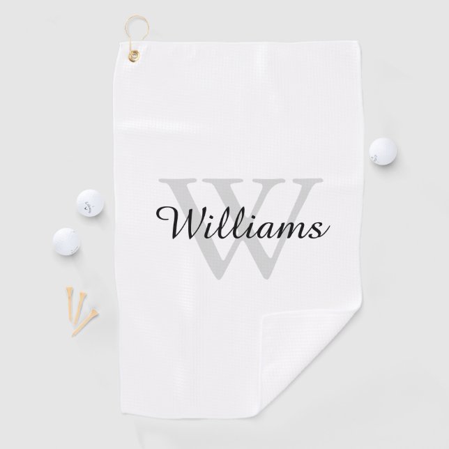 Serviette De Golf Monogramme personnalisé initial et nom (En situation)