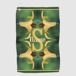 Serviette De Golf Monogramme personnalisé initial nom Art de lys sau