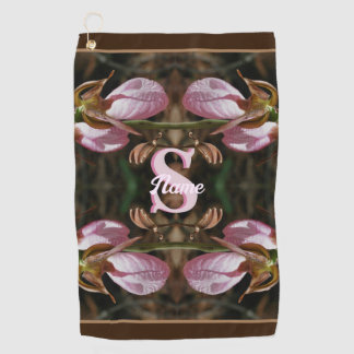 Serviette De Golf Monogramme personnalisé initial nom Dame Sabot Fle