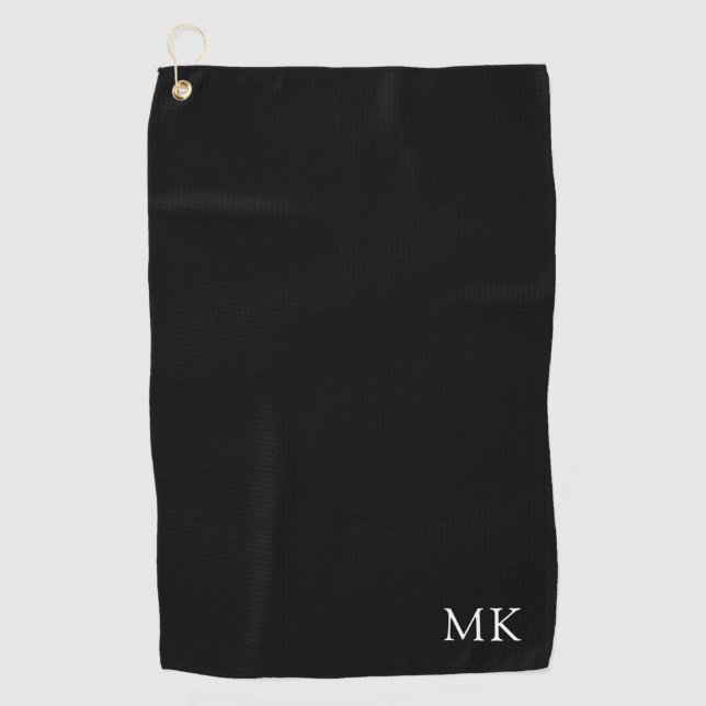 Serviette De Golf Monogramme personnalisé Moderne initial (Devant)