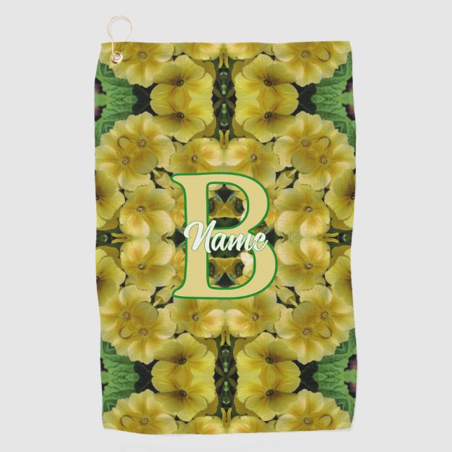 Serviette De Golf Monogramme personnalisé Votre initiale Art de prim (Devant)