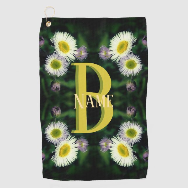 Serviette De Golf Monogramme personnalisé Votre initiale Nom Art de  (Devant)