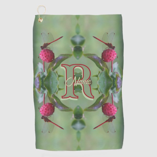 Serviette De Golf Monogramme personnalisé Votre initiale Nom Libellu (Devant)